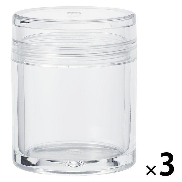 無印良品 アクリル小分けケース Ｌ 直径３．５×４．３ｃｍ 1セット（1個×3） 良品計画