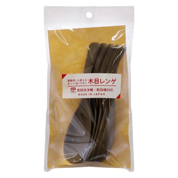 【アウトレット】サンライフ 木目レンゲ　オリーブグリーン 5P 15cm 1セット(5本)
