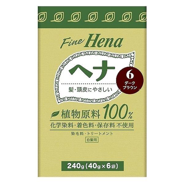 テンスター　ファインヘナ　6　ダークブラウン　240g（40g×6個パック）