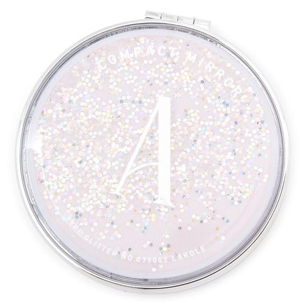 イニシャルグリッターコンパクトミラー A LAKOLE/ラコレ