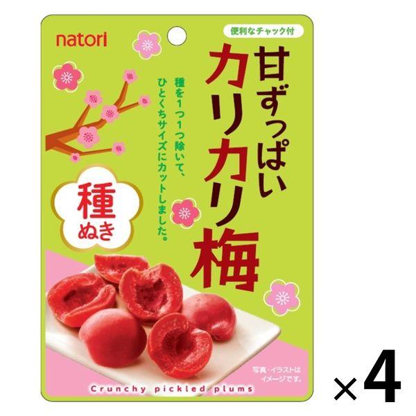 甘ずっぱいカリカリ梅　種ぬき 4袋 なとり 塩分補給 塩分対策 おつまみ お菓子
