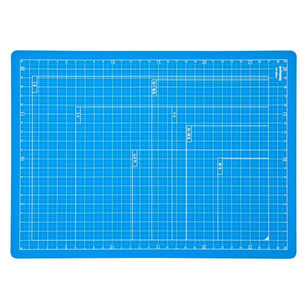 ナカバヤシ 折りたたみカッティングマットA4 スカイブルー CTMO-A4SB 1個
