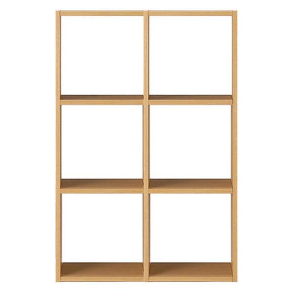 無印良品 スタッキングシェルフセット 3段×2列 オーク材 幅82×奥行28.5×高さ121cm 良品計画