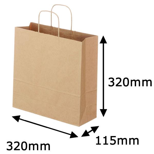 アスクル 丸紐手提袋茶(M) PB 0250008900 1袋(50枚入) オリジナル