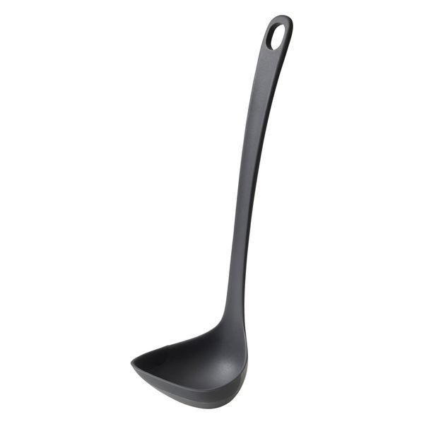 すくいやすいお玉M ダークグレー K800DGY 1個 シリコーン シリコン おたま レードル 食洗機可 耐熱 マーナ