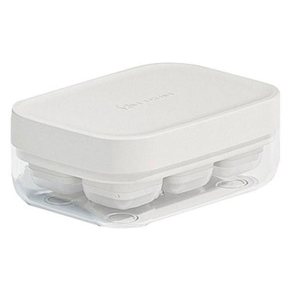 CAROTE(カローテ) 製氷皿 ワンプッシュ アイストレー 6個取り ホワイト NM-5391 1個 離乳食 LIVPLUS