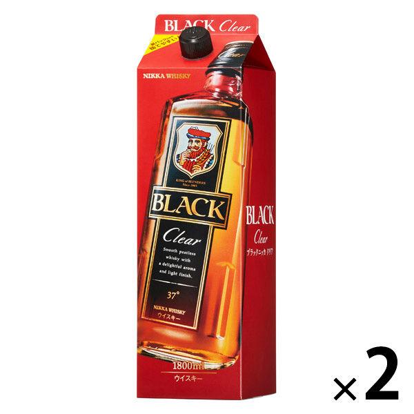 ブラックニッカクリア 紙パック 37度　1.8L 1800ml 1セット（2本）　ニッカ　ウイスキー