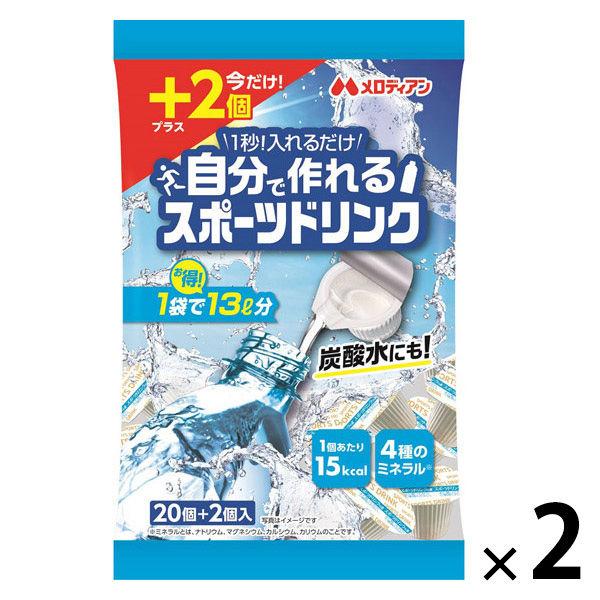 （数量限定）メロディアン 自分で作れるスポーツドリンク 1セット（1袋（20個入+2個増量品）×2袋）