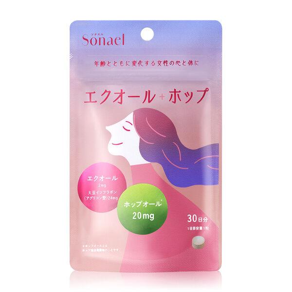 Sonael ソナエル エクオール＋ホップ（30日分）　1袋（30粒）　大豆イソフラボン　ホップオール　サプリメント