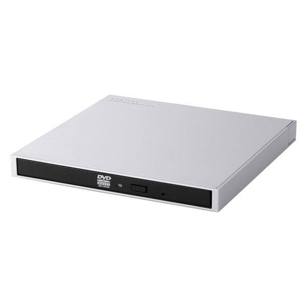 ロジテック 外付け DVDドライブ USB 3.2 Gen1 書込再生 バスパワー シルバー LDR-PWA8CU3MSV 1個