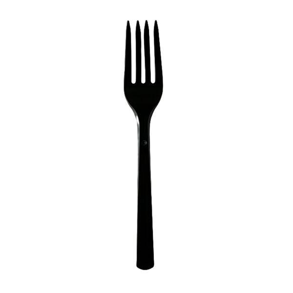 アスクル　プラスチックフォーク　16cm　ブラック　1袋（100本入） オリジナル