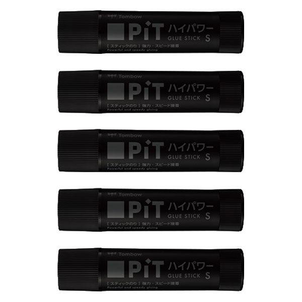 トンボ鉛筆 スティックのり ピットハイパワーＳ ブラック 5コパック HCBー517 1パック（5本入）