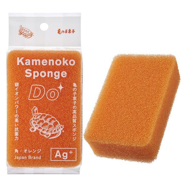 亀の子スポンジ DO 高品質 角型 キッチンスポンジ 抗菌加工 オレンジ 1個 亀の子束子西尾商店