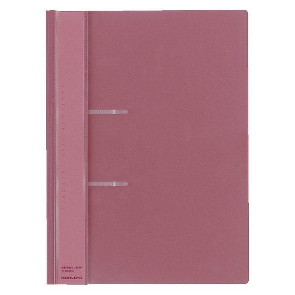 コクヨ　ファスナーファイル＜クリヤーカラー＞　プレゼンファイル A4タテ　2穴　約100枚収容　　桃（ピンク）　フ-P160P
