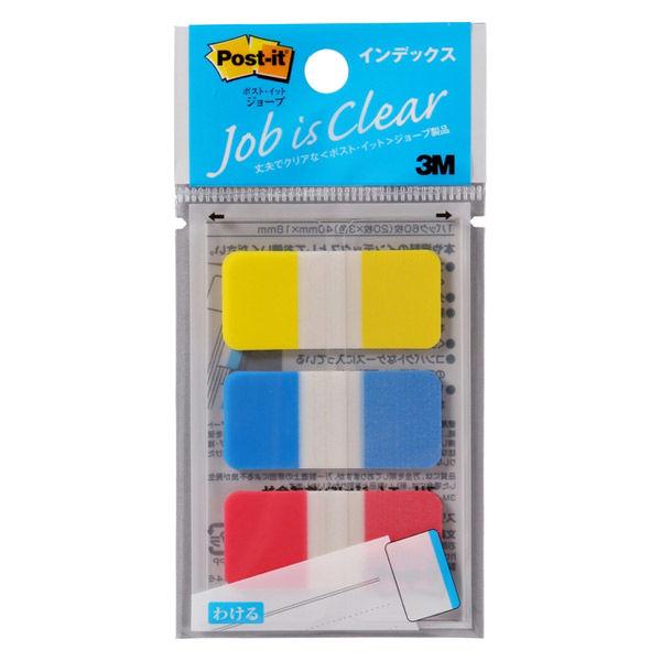 スリーエム(3M) ポストイット フィルムふせん 付箋 インデックス カラフル 透明 40mm×18mm 3色 1パック 682S-1