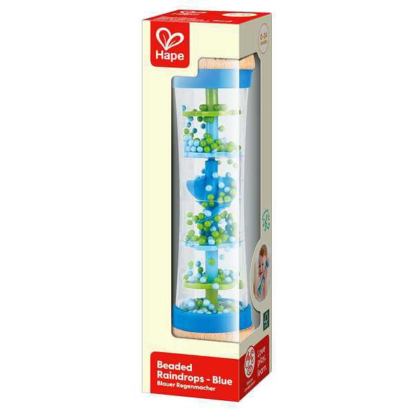 Hape ビーズレインドロップス ブルー 知育玩具 E0328 1個