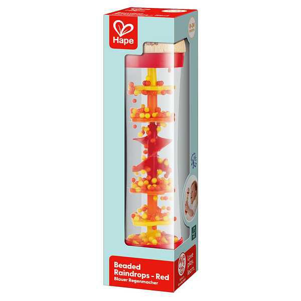 【アウトレット】Hape ビーズレインドロップス レッド 知育玩具 E0327 1個