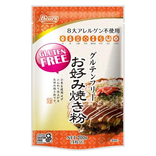 熊本製粉 グルテンフリー お好み焼き粉 8大アレルゲン不使用 200g 1個