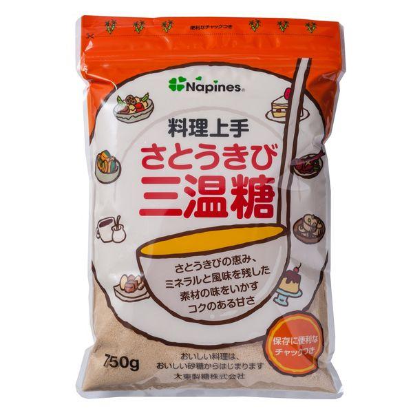 料理上手 さとうきび三温糖750g 1袋 大東製糖 きび砂糖 チャック付き袋