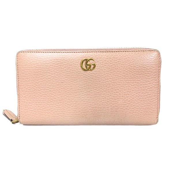 グッチ GGマーモント ラウンド長財布 レディース 456117 中古 GUCCI グッチ 長財布 財布 レディース ラウンドファスナー プチ