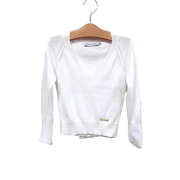 【中古】Christian Dior クリスチャンディオール  子供服 トップス ニット 女の子 6Ａ コットン