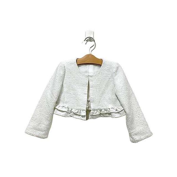 【中古】BeBe べべ 子供服 ジャケット サイズ120 リボン セレモニー 女の子