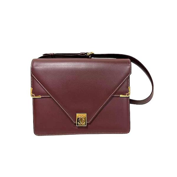中古】Cartier カルティエ バッグ ショルダーバッグ レザー