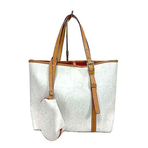 ETRO 【中古】ETRO エトロ ショルダーバッグ ホワイト系 PVC 塩化  