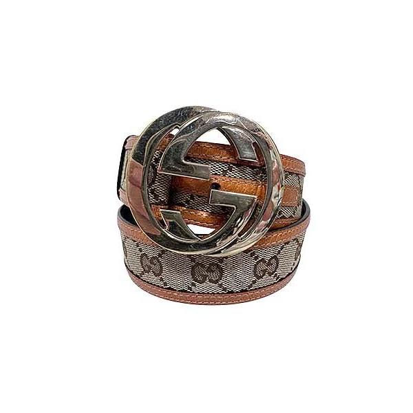 【中古】GUCCI グッチ 小物 ベルト ユニセックス 114876 85・34  GGキャンバス
