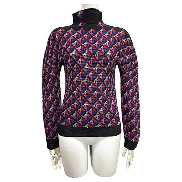 【中古】me ISSEY MIYAKE(ミーイッセイ ミヤケ)　トップス　長袖カットソー　柄物　オールシーズン