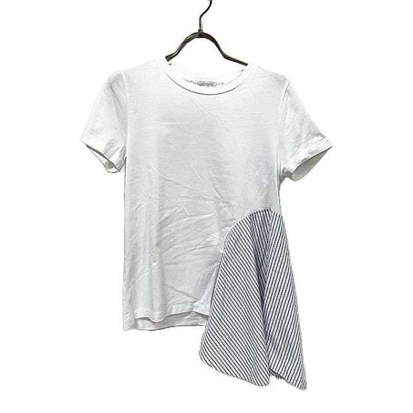 Stella McCartney - 【中古】STELLA McCARTNEY ステラ マッカートニー トップス レディース 切替 ストライプシャツ カットソー Tシャツ サイズ38＿S13＿s-0213-r13 Stella McCartney 【中古】STELLA McCARTNEY ステラ