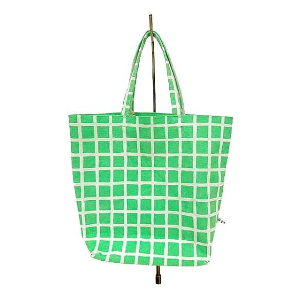 【中古】mina perhonen ミナペルホネン バッグ トートバッグ lattice レディース グリーン