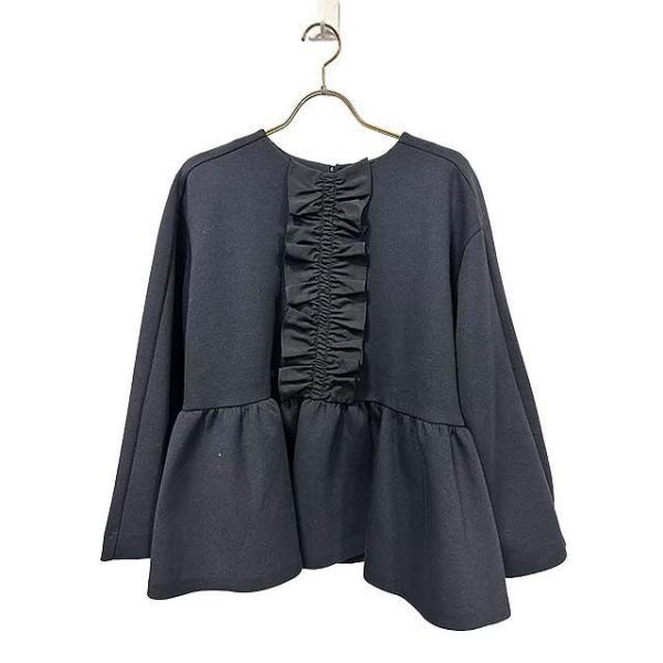 ソーノ　SONO　 ネイビー フリル裾ベストジレ　 サイズ1 中古・古着通販】Sono (ソーノ) 防しわダブルクロス バックフリル