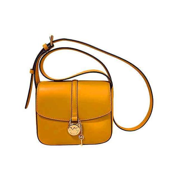 【中古】Michael Kors　マイケルコース　ショルダーバッグ　本革　レザーバッグ　斜め掛けバッグ　イエロー＿s-0345-r20