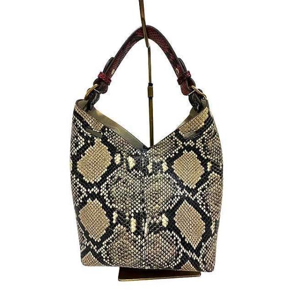【中古】アニヤ・ハインドマーチ Anya Hindmarch　ショルダーバッグ　パイソン柄　2WAYバッグ　レザーバッグ＿s11＿s-0448-r11 ANYA HINDMARCH（アニヤ・ハインドマーチ） 【中古】アニヤ・ハインド