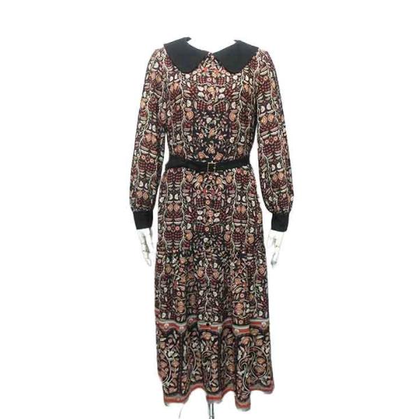 新品未使用 グレースコンチネンタル ロングワンピース 花柄 ティアード S GRACE CONTINENTAL（グレースコンチネンタル） 【新古品】 【未使用