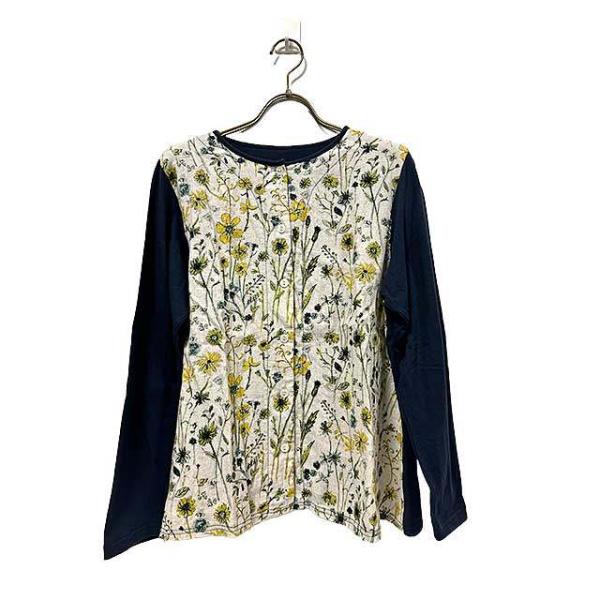 コットンハウスアヤ　イエスタデイクロス　レディース　M 長袖　花柄　美品　個性的 コットンハウスアヤ イエスタデイクロス レディース M 長袖 花柄