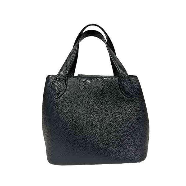 【美品】ワコー ハンドバッグ ダークネイビー レザー 中古】【美品】和光 ワコー バッグ レザー ミニトートバッグ