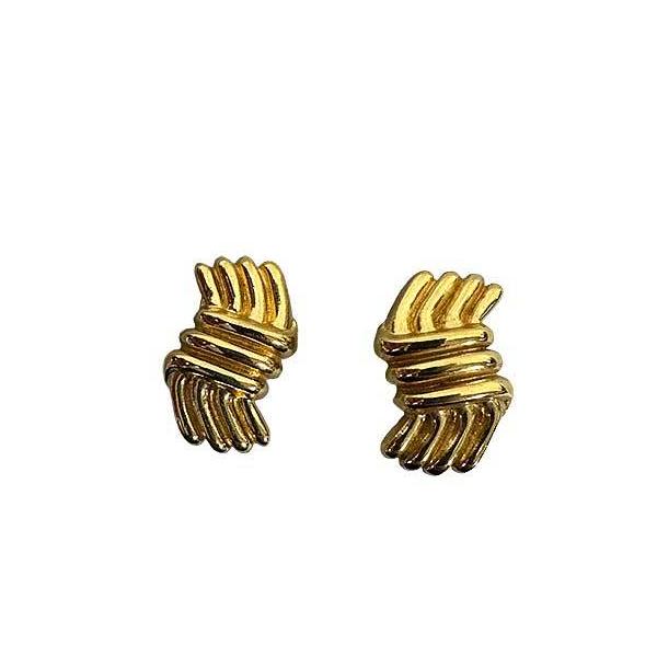 【中古】クリスチャン・ディオール（Christian Dior）イヤリング　ゴールド　ヴィンテージアクセサリー