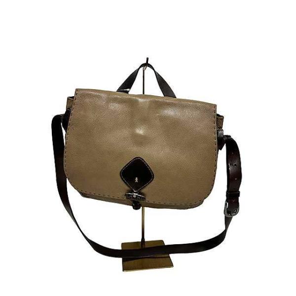 【中古】HENRY BEGUELIN エンリーベグリン バッグ ショルダー レディース レザー ベージュ