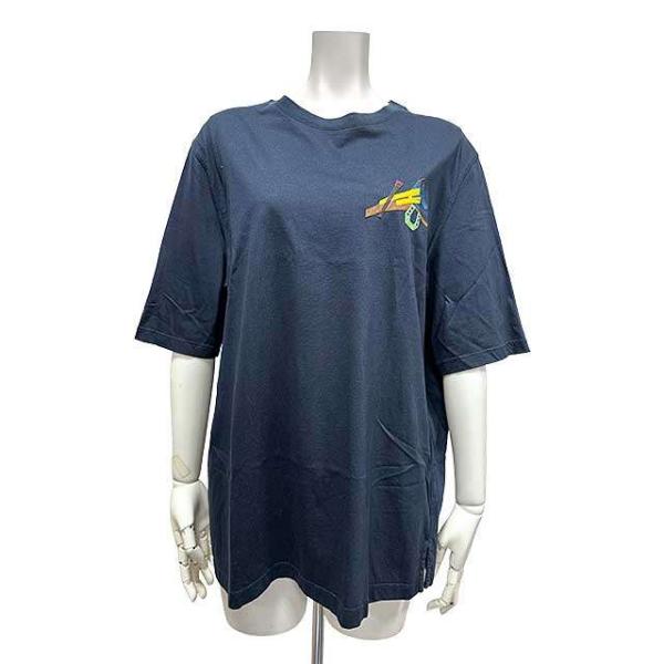 【中古】HERMES エルメス トップス Tシャツ サイズM レディース メンズ 馬 パズル エケストル