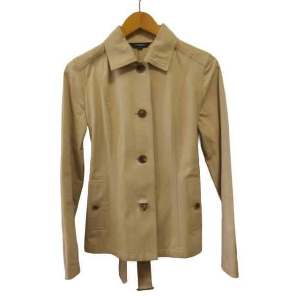 【中古】BURBERRY　バーバリー　ジャケット　レディース　38　ベージュ　ベルト付