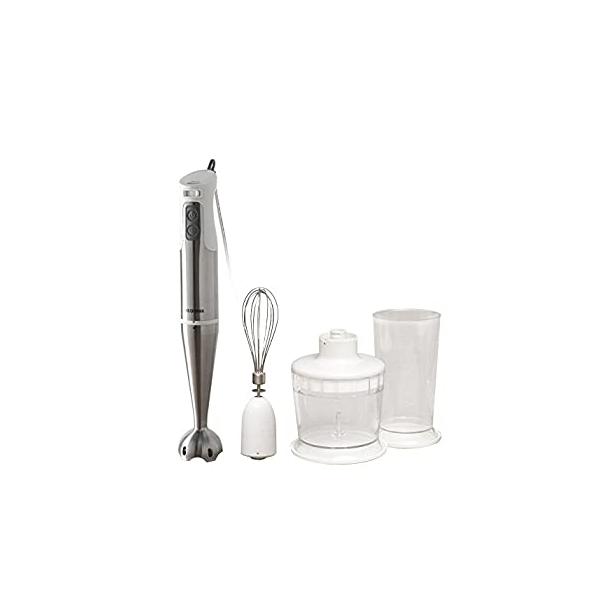 アイリスオーヤマ ハンドブレンダー 1台4役 つぶす まぜる きざむ 泡立てる ホワイト HBL200