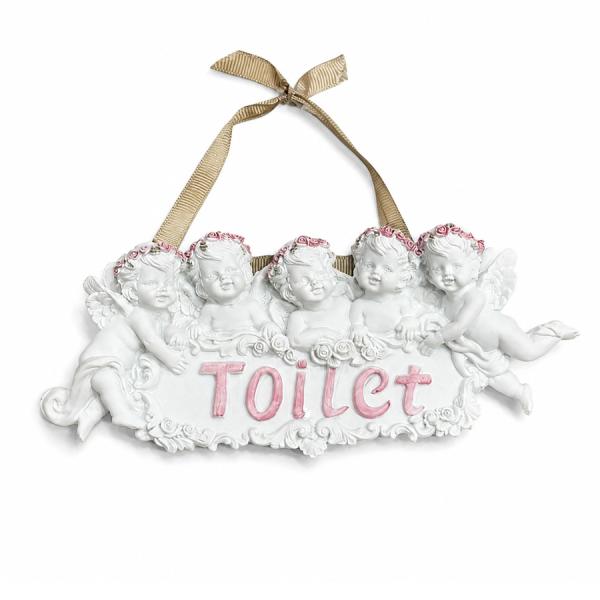 エンジェル トイレプレート天使 ローズ 薔薇 ドアプレート 壁掛け TOILET おしゃれ かわいい 姫系 エレガント アンティーク調 インテリア 雑貨REQSC-3471