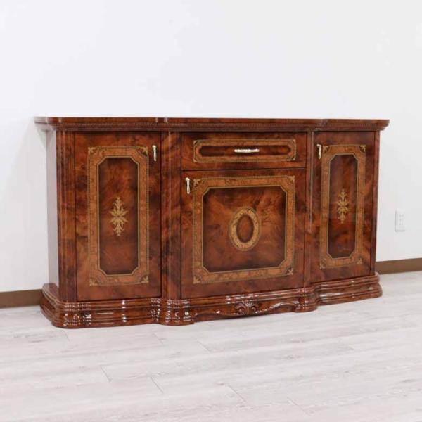 美品 イタリア サルタレッリ アマルフィ コーナーキャビネット ブラウン