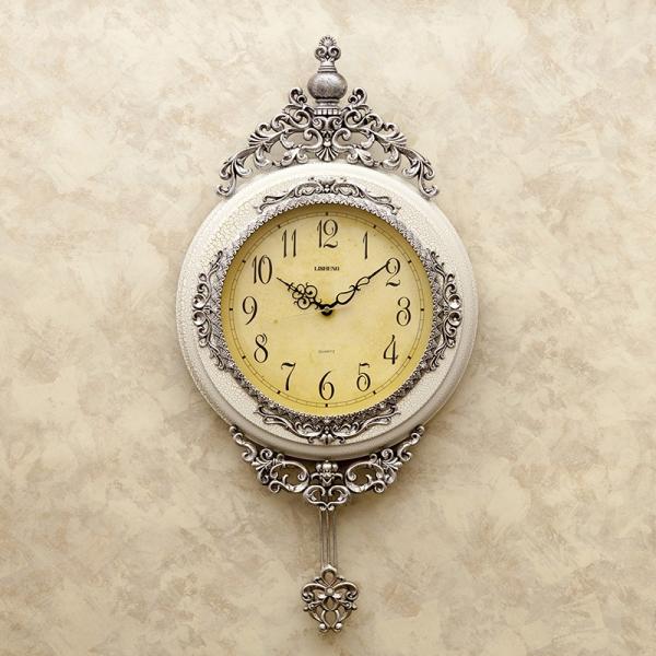 在庫あり 掛け時計 振り子時計 秒針付き ホワイトビクトリアンパレス ペンデュラムクロック 玄関 プレゼント インテリア おしゃれ Rels B8074wh