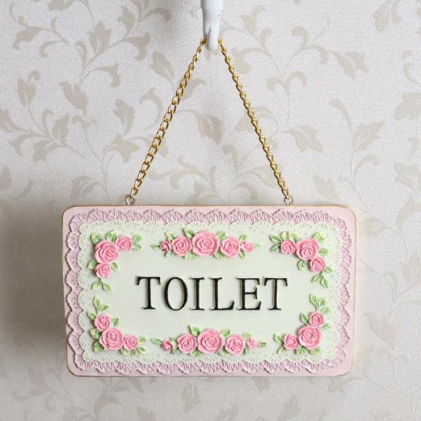 トイレットプレート スイートローズ アクセサリー トイレ インテリア トイレプレート ドアプレート ドア ドア飾り 花 雑貨