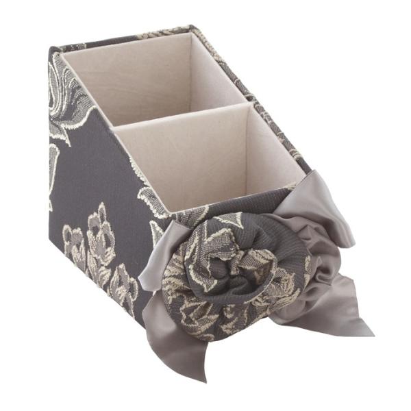 アクアフラワー マルチスタンド クラシックグレー おしゃれ かわいい リモコンホルダー リモコンスタンド ペンホルダー 2列 卓上