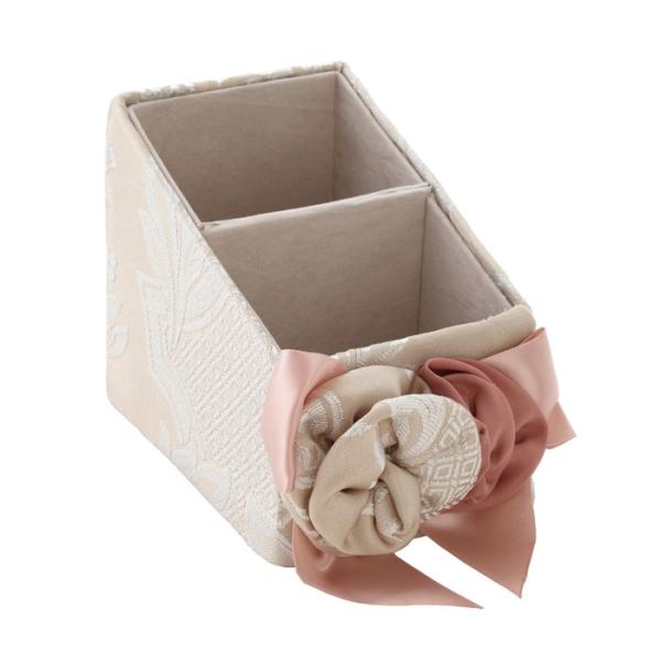 アクアフラワー マルチスタンド クラシックベージュ おしゃれ かわいい リモコンホルダー リモコンスタンド ペンホルダー 2列 卓上