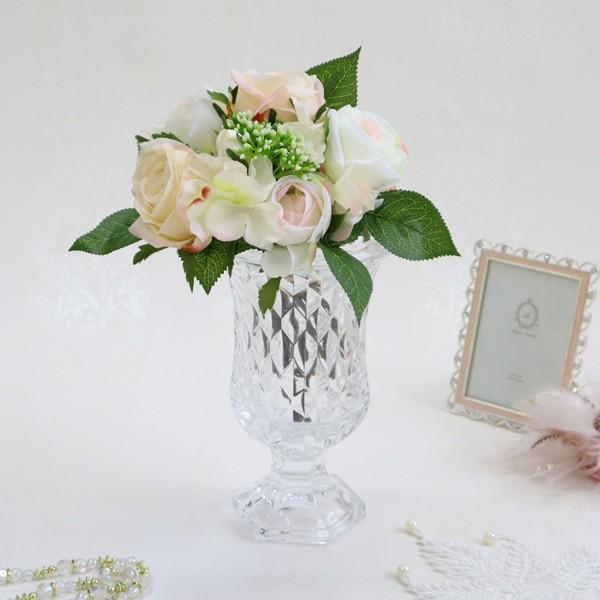 クリアガラス フラワーベース 花器 花瓶 おしゃれ かわいい ディスプレイ 国産品 送料無料 オブジェ Rehm 3008 シンプル